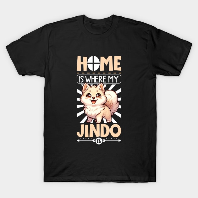 Home is with my Korean Jindo T-Shirt by Modern Medieval Design